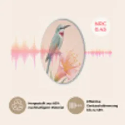 Vogel - Bloem - Natuur - Roze Akoestische PET Vilt - Rond klein -USP_DE