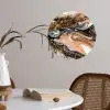 Marmerlook - Goud - Zwart - Glitter - Chic Wandcirkel behangsticker klein -sfeer3
