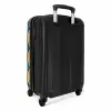 Monstera bladeren in diverse kleuren NBS - Handbagage koffer - Kinderen Unisex middel -achterkant