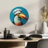 Tucan - Papegaai - Vogel - Koksmuts KitchenYeah - Keuken - Wandcirkel Forex klein -sfeer2