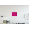 Smile - Stippen - Roze textielposter latten blank klein -kinderkamer
