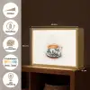 Theekop - Bladeren - Blauw Light Box met batterij (Wandlamp) middel -USP_websiteoverzichtNL