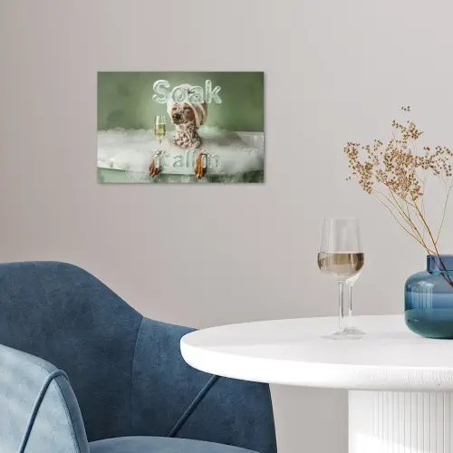Soak it all in - Hond - Bad poster papier klein -sfeer3