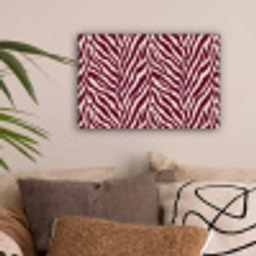 Zebra - Motief - Bordeaux - Rood canvas 2cm klein 34 -sfeer1