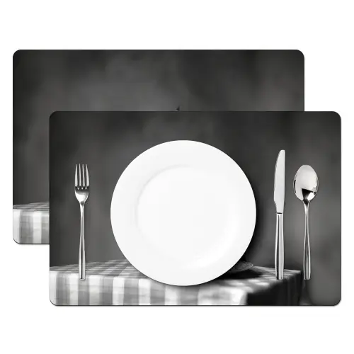 Bengaal - Kat - Tafelkleed - Zwart - Wit - Dier Placemat vinyl groot -zzsfeer2_Kitchenyeah-website