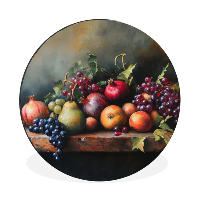 Muurcirkel aluminium Rustiek - Stilleven - Fruit