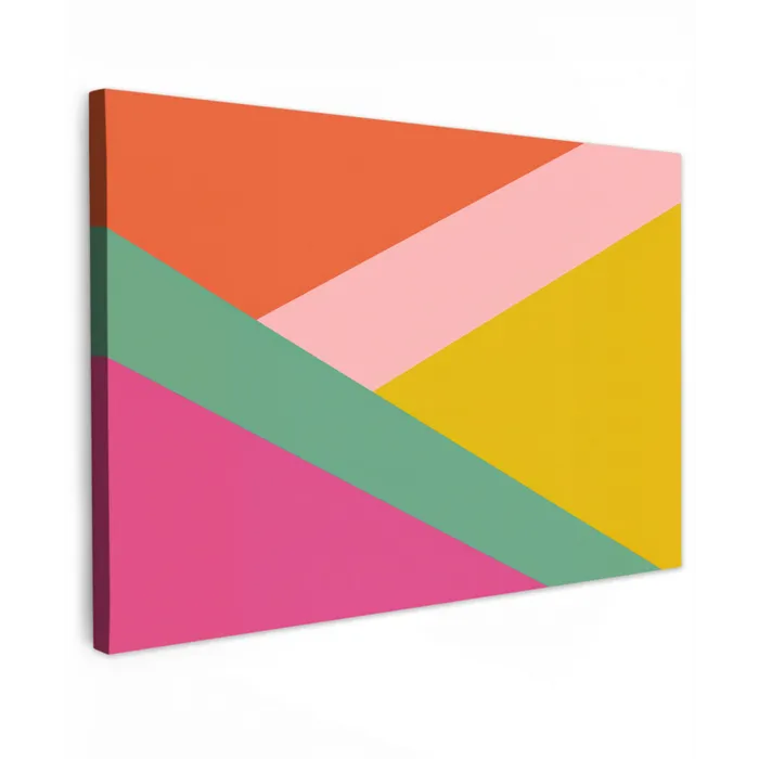 Driehoeken - Kleurrijk - Abstract canvas 2cm klein -z3d