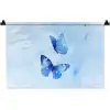Vlinders - Sierlijk - Blauw Wandkleed katoen klein -zz3d