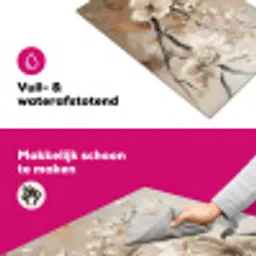 Bloemen - Natuur - Wit - Bloesem - Abstract Inductie beschermer vinyl 3mm klein -wsfeer6_website