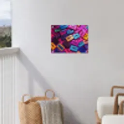 Cassetteband - Kleurrijk - Energiek tuinposter los doek klein -sfeer8
