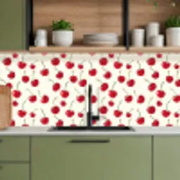 Kersen - Minimalistisch - Rood keuken achterwand 2 middel 871 -sfeer3