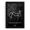 Racing - Sport - Racebaan - Singapore - Marina Bay Street Circuit - Zwart fotolijst zwart zonder passe partout klein -3d