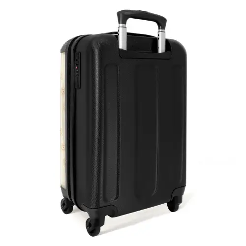 Boho - Zandkleur patroon NBS - Handbagage koffer - Unisex middel -achterkant