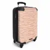 Horizontale strepen op beige achtergrond NBS - Handbagage koffer - Kinderen Unisex middel -productfoto_3d
