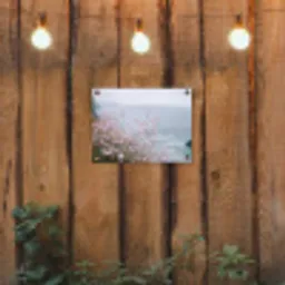 Klif - Bloemen - Zee - Roze tuinposter los doek klein -sfeer1