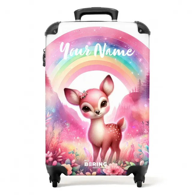 Roze reebokje NBS - Handbagage koffer - Kinderen Unisex middel -productfoto_recht