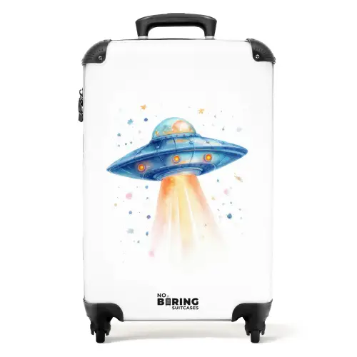 Blauwe ufo die opstijgd NBS - Handbagage koffer - Kinderen Unisex middel -productfoto_recht