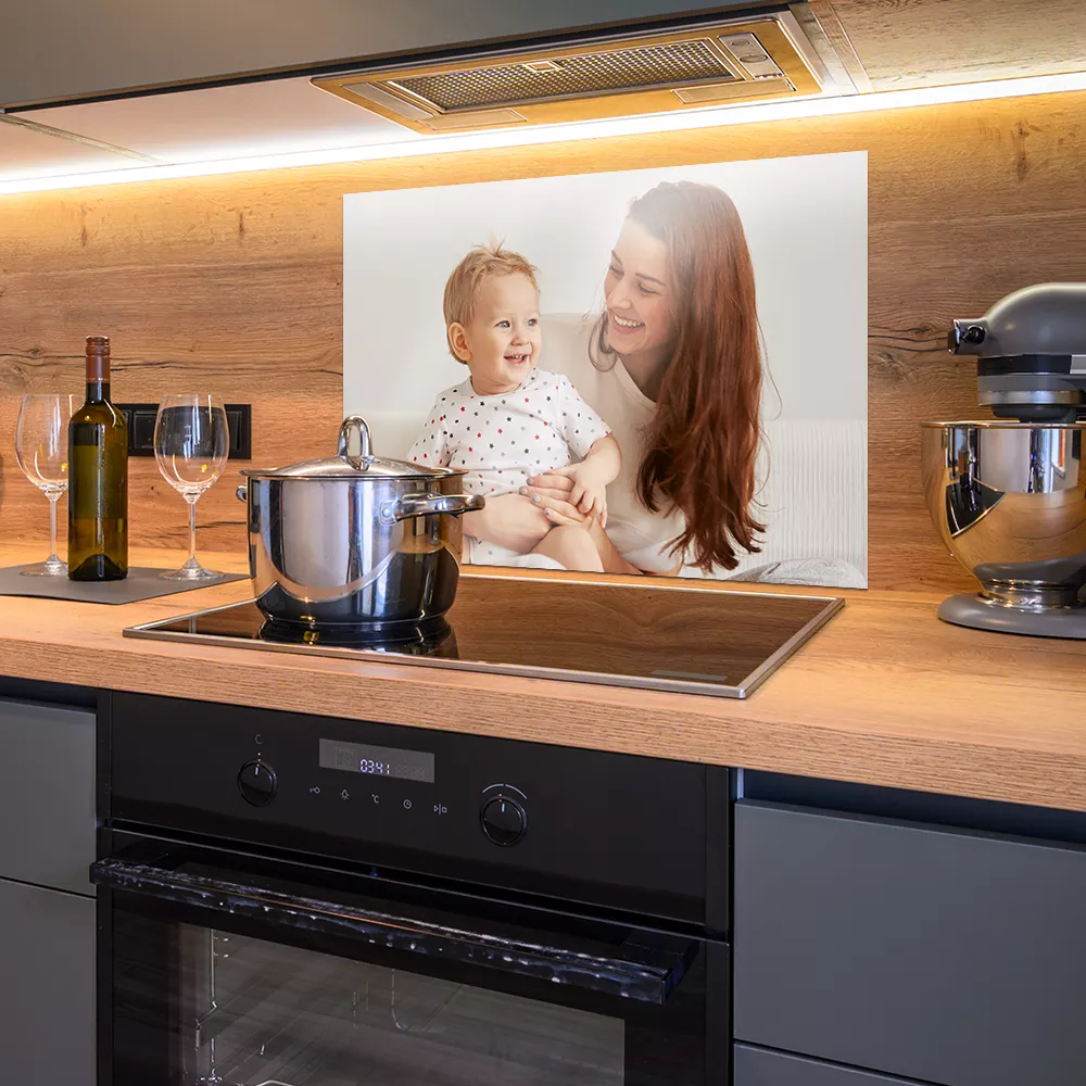 Spatscherm keuken met foto