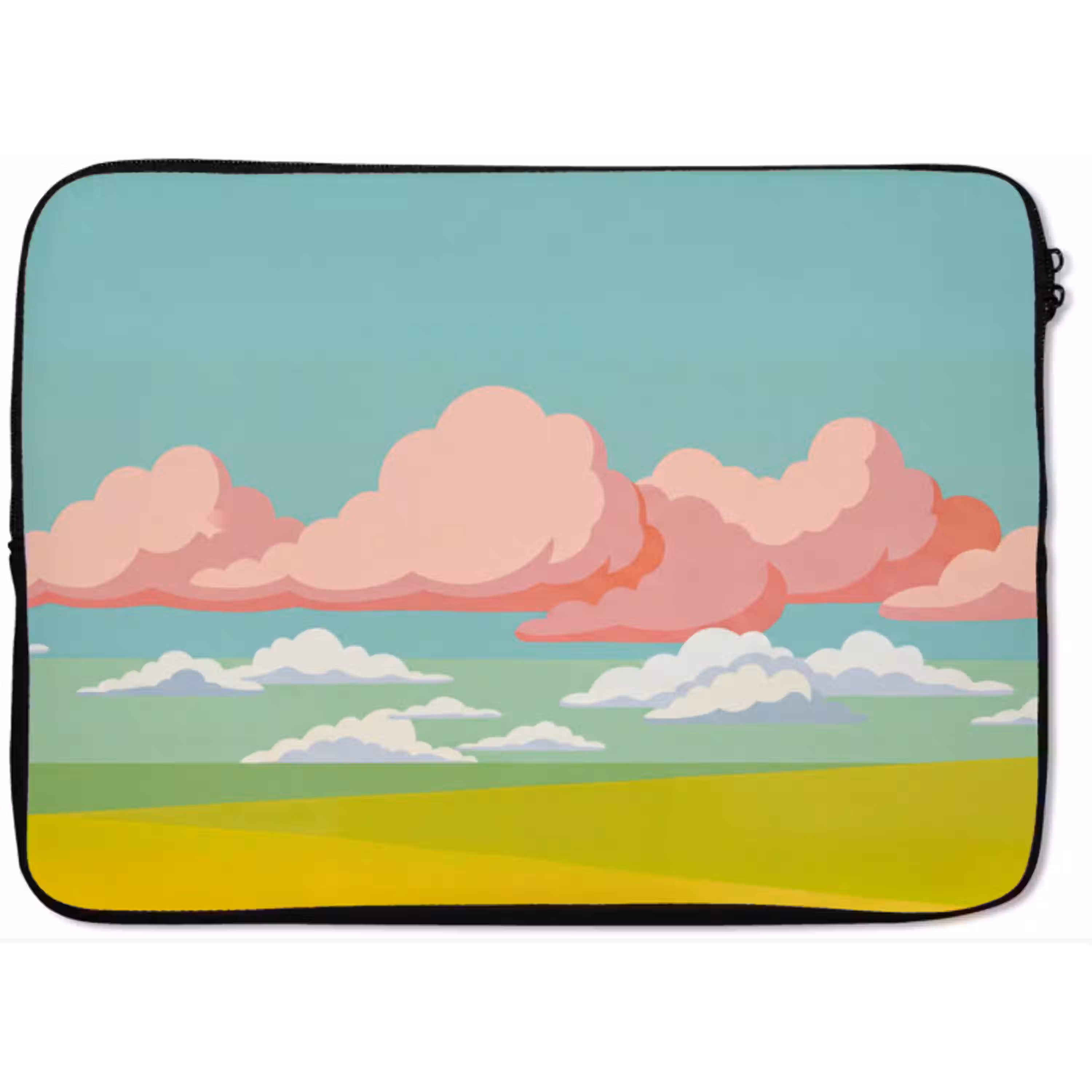 Wolken - Roze - Natuur - Modern - Pastel laptophoes neopreen klein -zkaufland3dotto