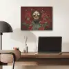 Bloemen - Dieprood - Zonnebril - Vrouw PET vilt klein -sfeer5