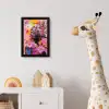 Kleurrijk - Bloemen - Vrouw - Zon fotolijst zwart zonder passe partout klein -usfeer4_kinderkamer