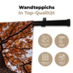 Boom - Bladerdak - Herfst - Oranje - Sfeervol Wandkleed katoen klein -tsfeer2_DE