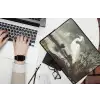 Reiger - Planten - Wolken - Wit laptophoes neopreen klein -bureau