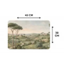 Landschap - Heuvels - Zandpad - Groen Placemat vinyl groot -specs