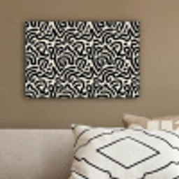 Modern - Abstract - Zwart canvas 2cm klein 34 -sfeer3