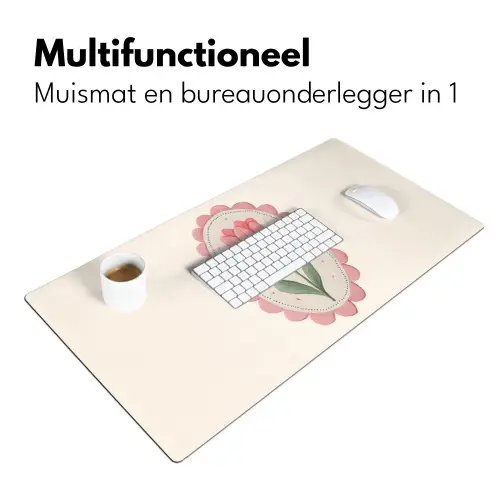 Tulp - Lijst - Ovaal - Illustratie Muismat XXL klein -sfeer4