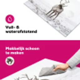 Rendier - Gewei - Sneeuw - Winter Inductie beschermer vinyl 3mm klein -wsfeer6_website