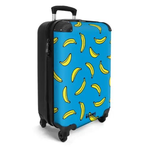 Patronen - Bananen op blauw NBS - Handbagage koffer - Kinderen Unisex middel -productfoto_3d
