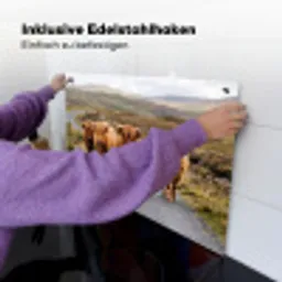 Schotse Hooglanders - Weg - Landschap - Kudde Inductie beschemer met haakjes klein -ky-ophangen-de