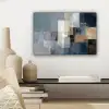 Rechthoeken - Abstract - Blauw canvas 2cm klein -sfeer6