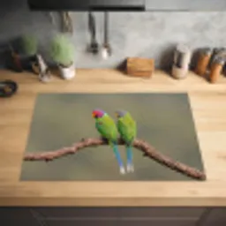Papagaai - Tak - Natuur - Kleurrijk Inductie beschermer vinyl 3mm klein -sfeer5
