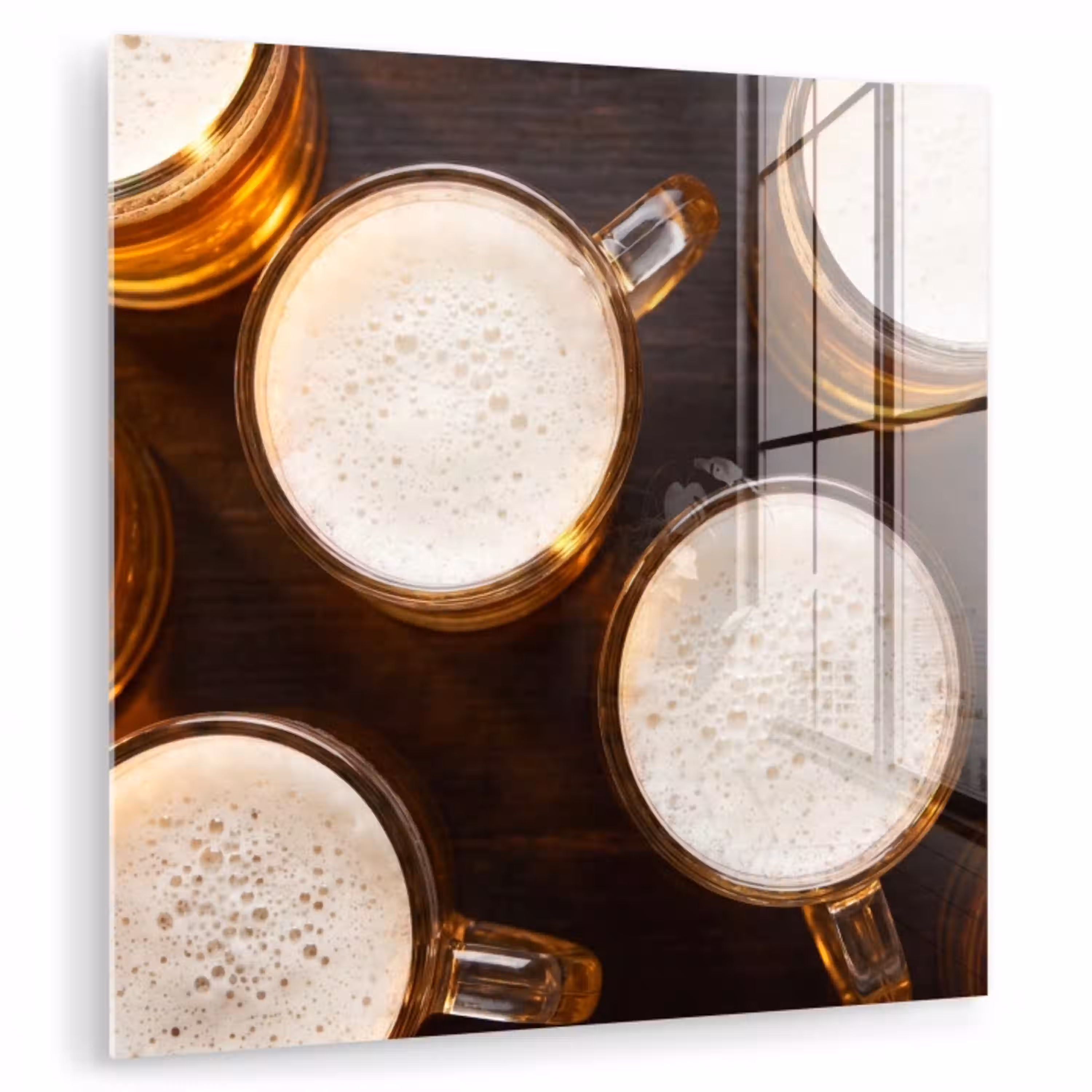 Bier - Glazen - Schuim - Hout - Drank plexiglas 5mm klein -zzzproduct_nieuw