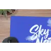 Sky is not the limit - Blauwe lucht - Wolken muismat rubber klein -closeup