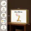 Giraf - Baby - Dieren - Roze ballon Light Box met batterij (Wandlamp kind) middel -USP_websiteoverzichtNL