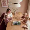 Schotse hooglander - Kalf - Zwart - Wit Dienblad Rechthoek middel -sfeer4