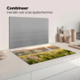 Vlinders - Waterval - Bloemenveld Inductie beschermer vinyl 3mm klein -wsfeer7_website