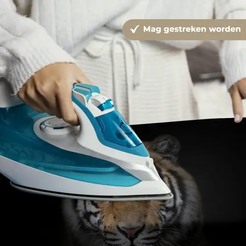 Tijger - Wilde dieren - Portret - Zwart - Dieren Wandkleed katoen klein -sfeer9