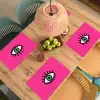 Minimalistisch - Oog - Roze Placemat vinyl groot -zzsfeer5_Kitchenyeah-website