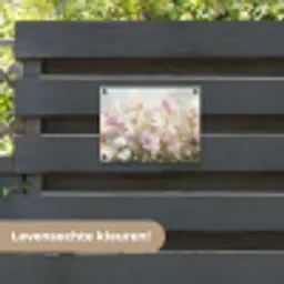Bloemenveld - Lichte tinten - Geschilderd tuinposter los doek klein -sfeer3