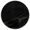 Marmer look - Luxe - Zwart - Goud Wandcirkel kunststof plaat 5mm dik klein -3d