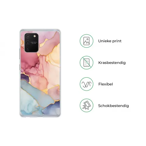 Marmer - Kleurrijk Telefoonhoesje Samsung Galaxy S10 Lite klein -specsS10Lite