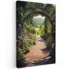 Doorkijk - Bloemen - Natuur - Rozenboog canvas 2cm klein -z3d