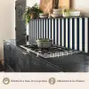 Verticale strepen - Blauw - Crème keuken achterwand 2 middel 871 -usp_FR
