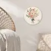 Bloemen - Quote - Beige - Lint Wandcirkel plexiglas klein -sfeer5