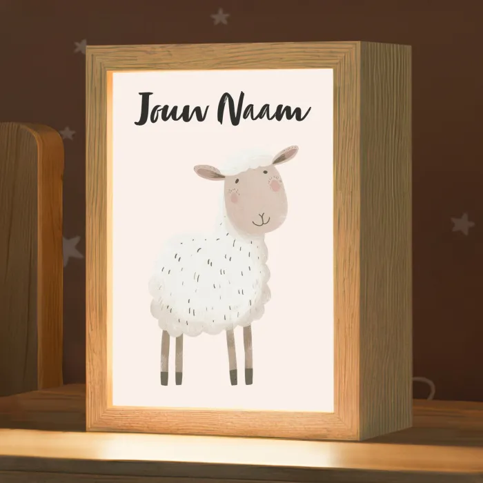 Schaap - Boerderij dier - Dieren Light Box met kabel (Kinderlampje) klein -zzz_3d_website