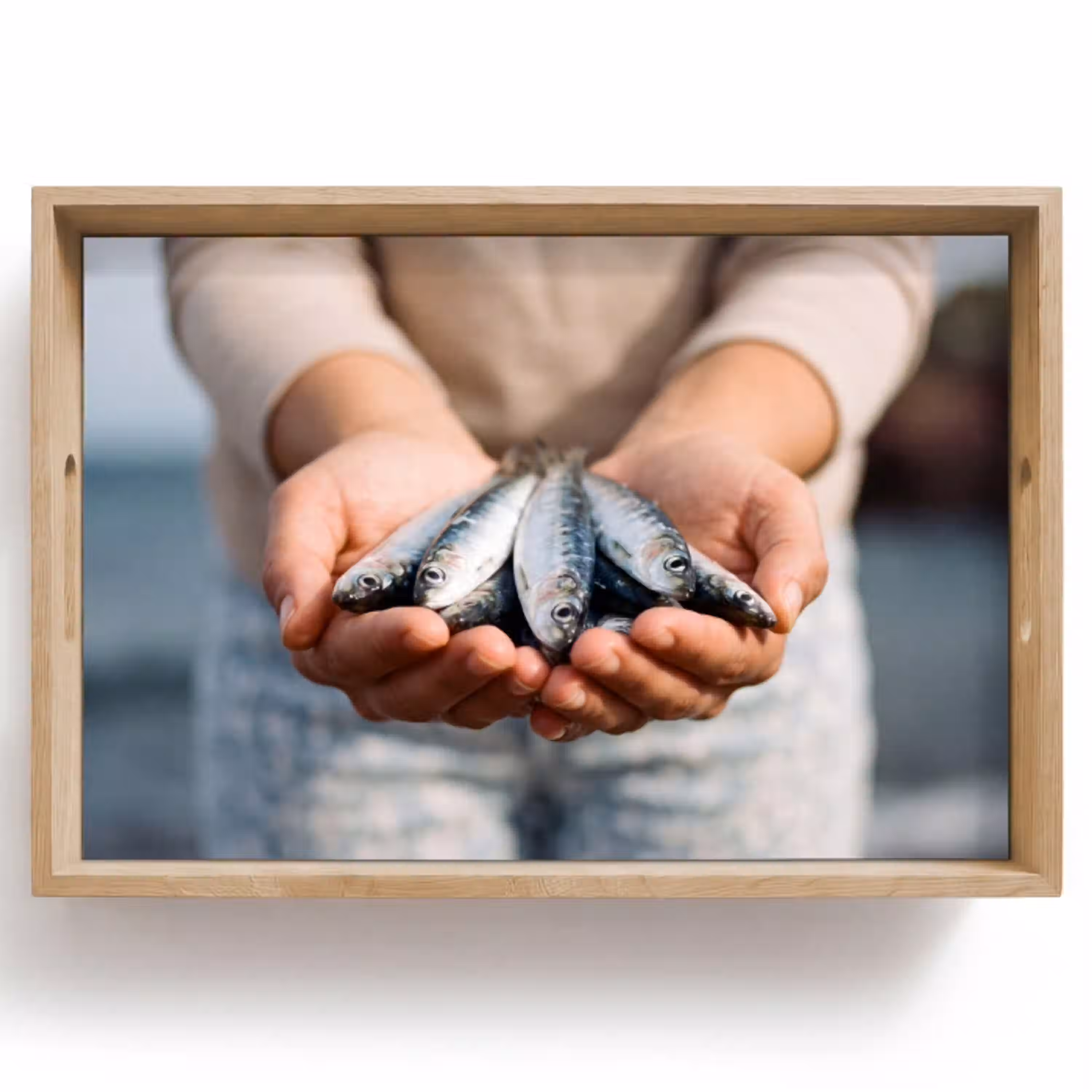 Vis - Handen - Natuur Dienblad Rechthoek middel -z3d_shopping